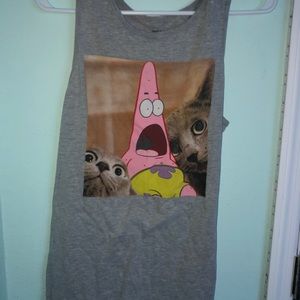 Patrick meme tank top